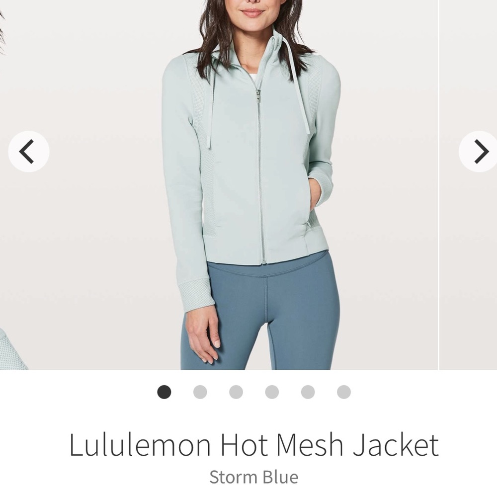 Lululemon Hot Mesh Jacket size 4 Storm Blue